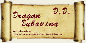 Dragan Dubovina vizit kartica